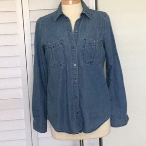 Express. Button down jean shirt.